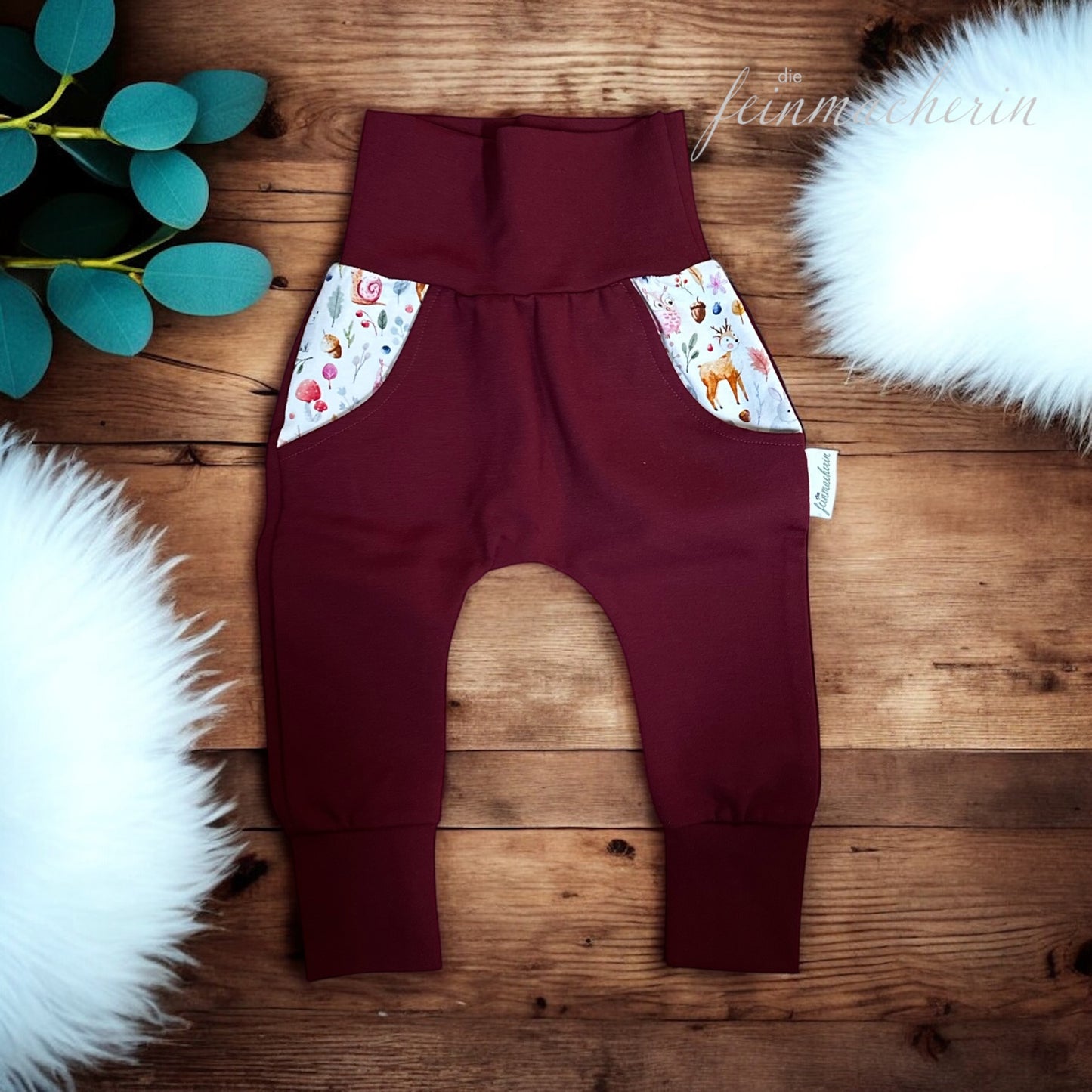 Pumphose Waldtiere brombeer