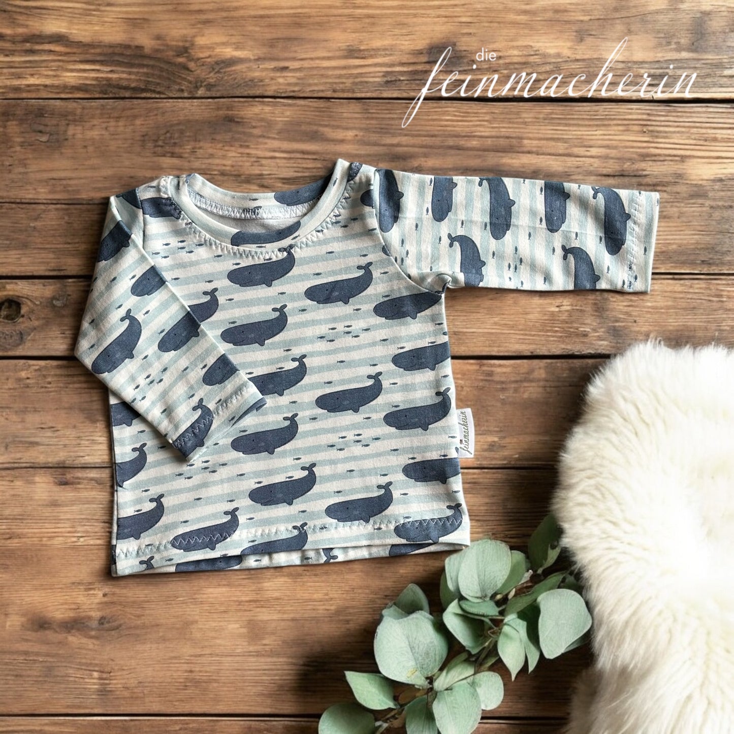 Langarm Shirt Wal Kornblumenblau